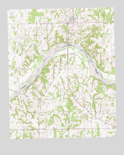 Asher, OK USGS Topographic Map