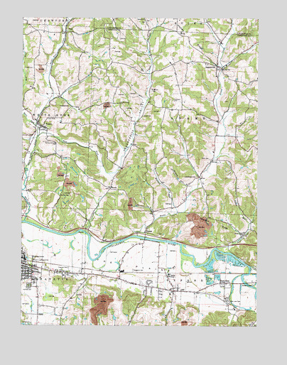 Fresno, OH USGS Topographic Map