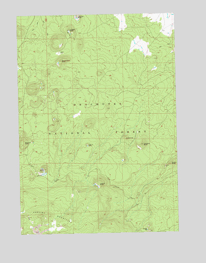 Fuzztail Butte, OR USGS Topographic Map