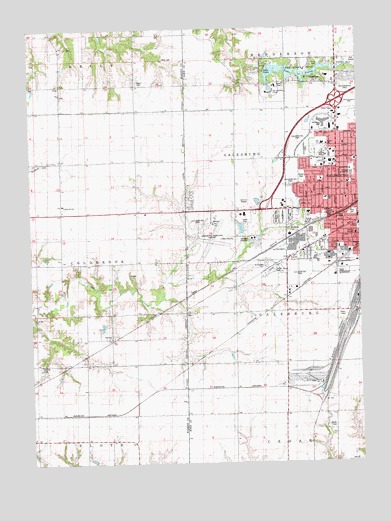 Galesburg West, IL USGS Topographic Map