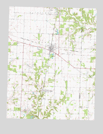 Ashley, IL USGS Topographic Map