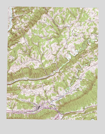 Gate City Virginia Map Gate City, Va Topographic Map - Topoquest