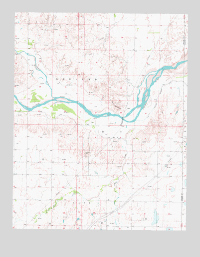 Gate NE, OK USGS Topographic Map