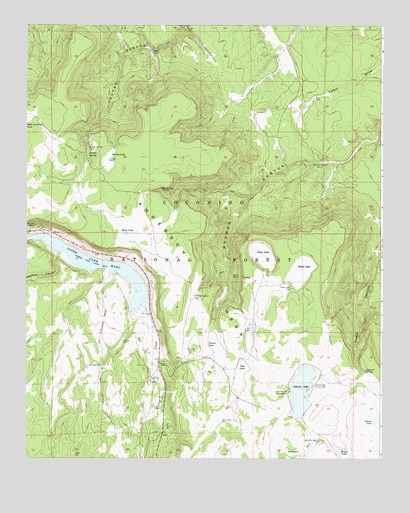 Ashurst Lake, AZ USGS Topographic Map