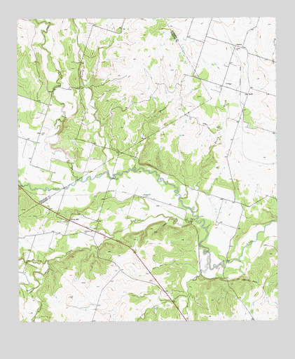 Gentrys Mill, TX USGS Topographic Map