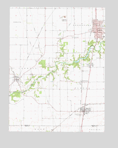 Georgetown, IL USGS Topographic Map