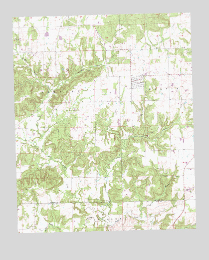 Gerty, OK USGS Topographic Map