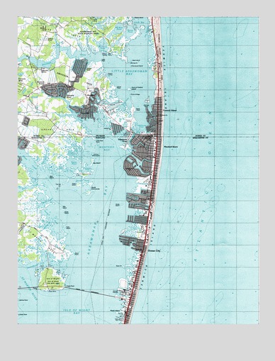Assawoman Bay, MD USGS Topographic Map