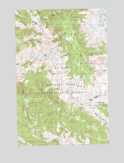 Glacier Peak West, WA USGS Topographic Map