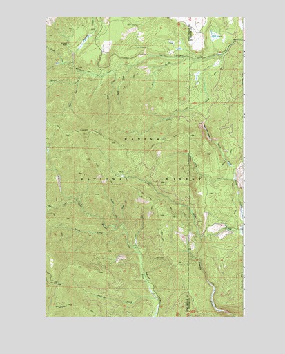 Gleason Mountain, WA USGS Topographic Map