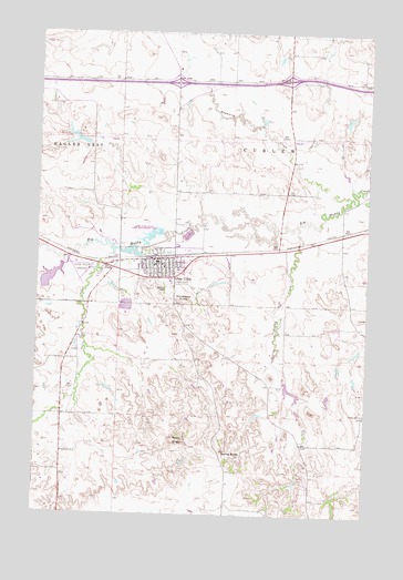Glen Ullin, ND USGS Topographic Map
