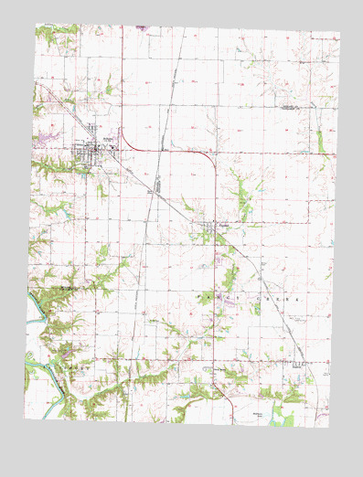 Athens, IL USGS Topographic Map