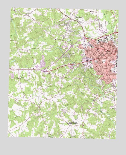 Athens West, GA USGS Topographic Map