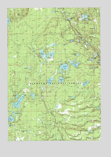 Gooseneck Lake, MI USGS Topographic Map