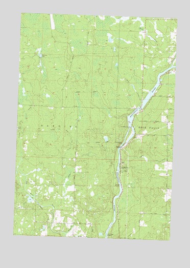 Grandfather Falls, WI USGS Topographic Map