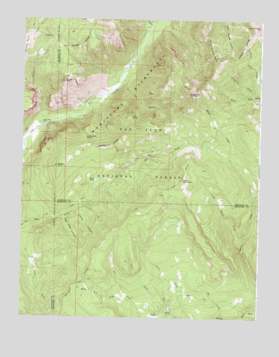 Granite Peak, CO USGS Topographic Map