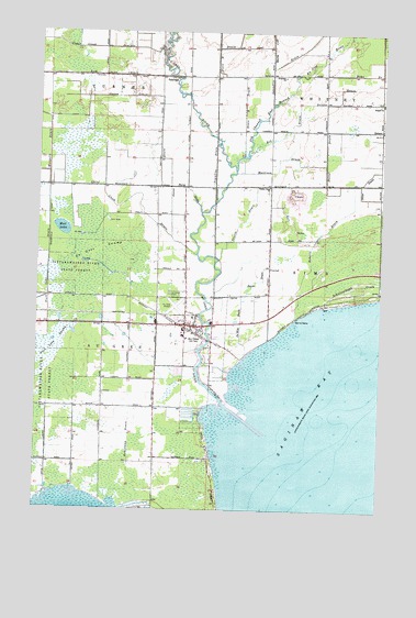 Au Gres, MI USGS Topographic Map