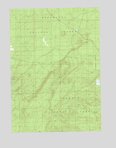 Grass Well, OR USGS Topographic Map