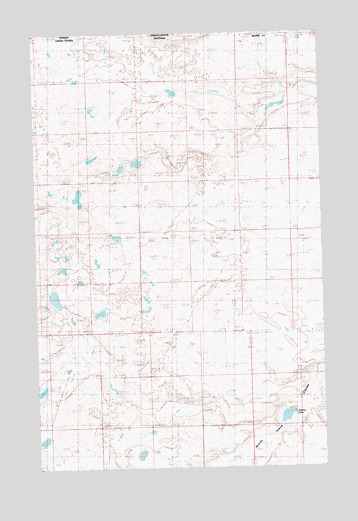 Aubrey Dam, MT USGS Topographic Map