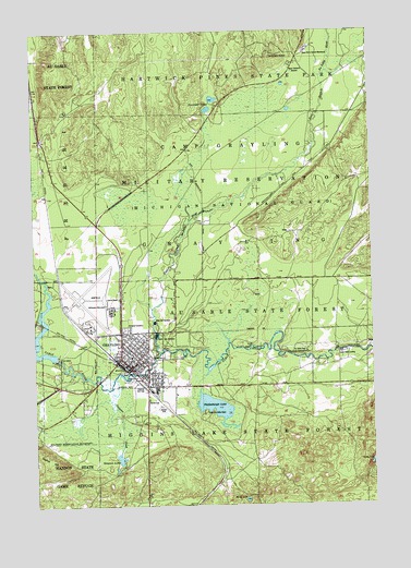 Grayling, MI USGS Topographic Map