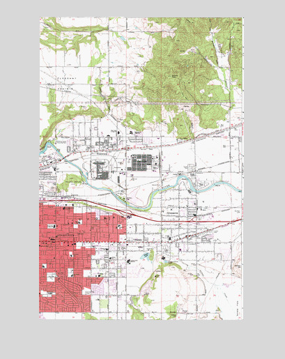 Greenacres, WA USGS Topographic Map
