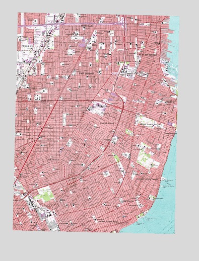 Grosse Pointe, MI USGS Topographic Map