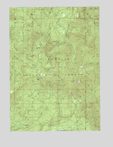 Groundhog Mountain, OR USGS Topographic Map
