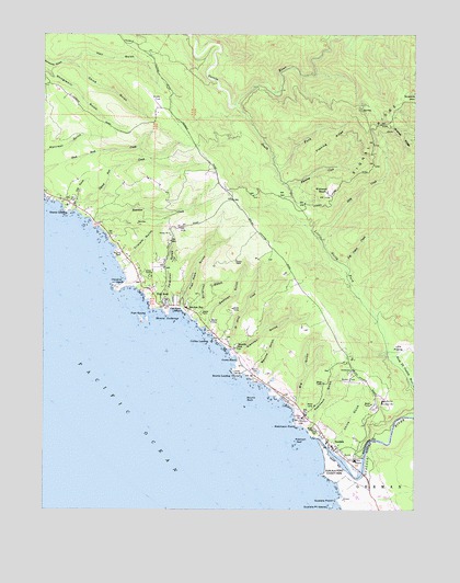 Gualala, CA USGS Topographic Map