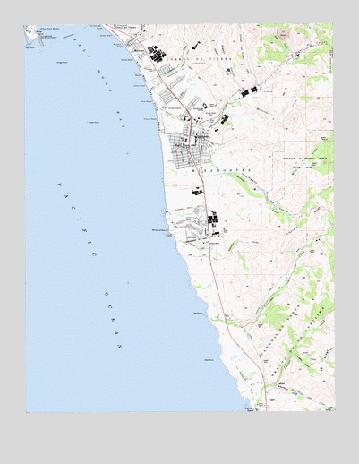 Half Moon Bay, CA USGS Topographic Map