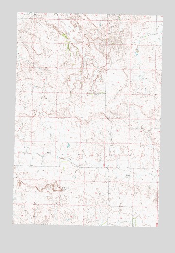 Half Timber Butte, ND USGS Topographic Map