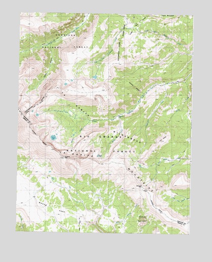 Halfmoon Pass, CO USGS Topographic Map