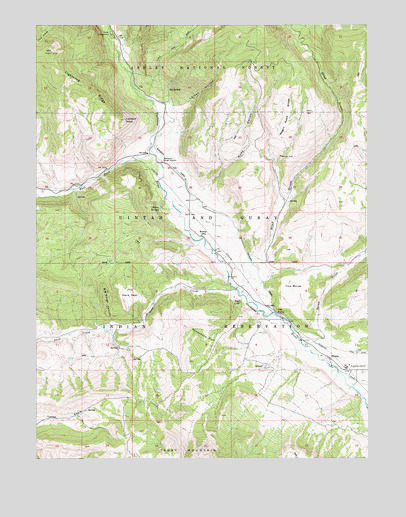 Hanna, UT USGS Topographic Map