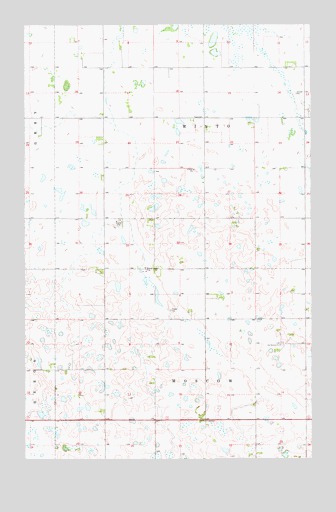 Hannah SW, ND USGS Topographic Map