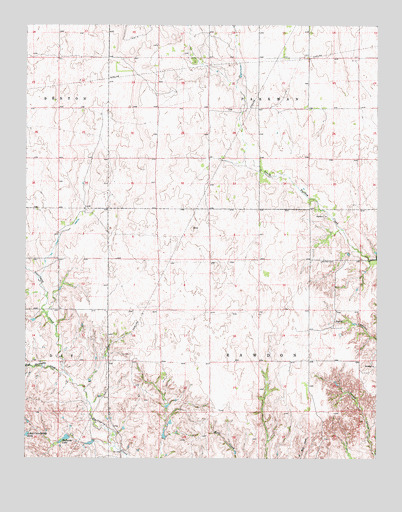 Harmon SE, OK USGS Topographic Map