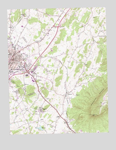 Harrisonburg, VA USGS Topographic Map