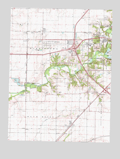 Harristown, IL USGS Topographic Map
