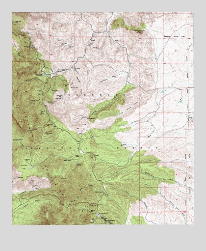 Harshaw, AZ USGS Topographic Map