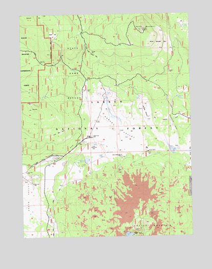 Harvey Mountain, CA USGS Topographic Map