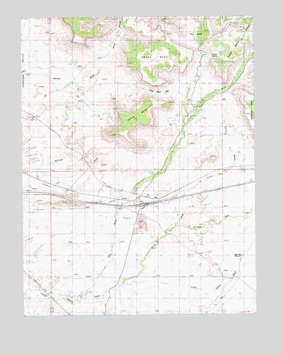 Hatch Mesa, UT USGS Topographic Map