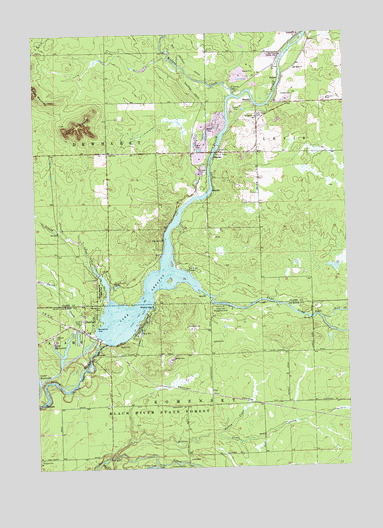 Hatfield, WI USGS Topographic Map