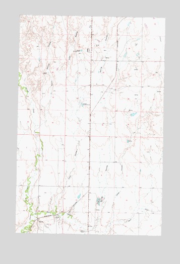 Hawk Coulee, MT USGS Topographic Map
