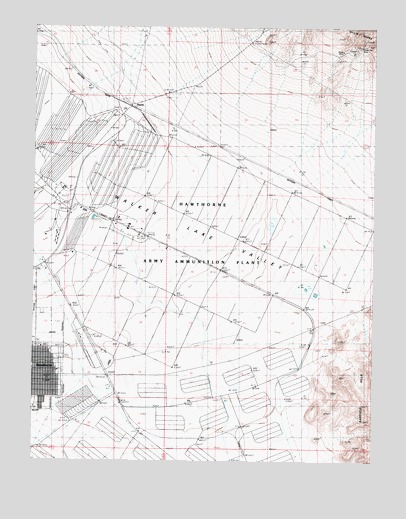 Hawthorne East, NV USGS Topographic Map