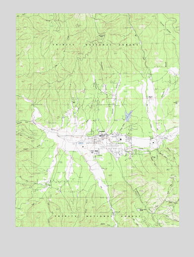 Hayfork, CA USGS Topographic Map