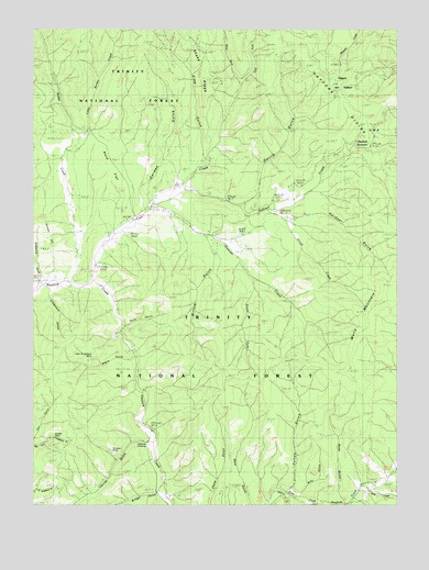 Hayfork Summit, CA USGS Topographic Map