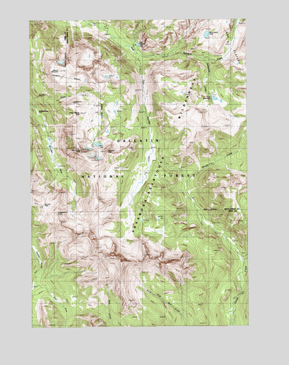 Haystack Peak, MT USGS Topographic Map