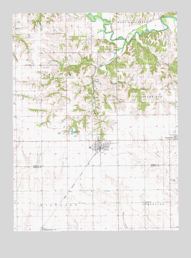 Hedrick, IA USGS Topographic Map