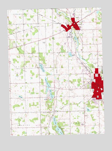 Hillsdale, MI USGS Topographic Map