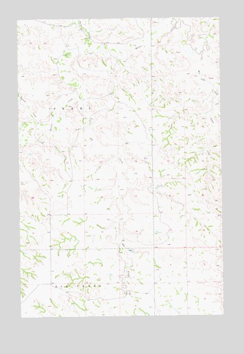 Hootowl Creek East, ND USGS Topographic Map