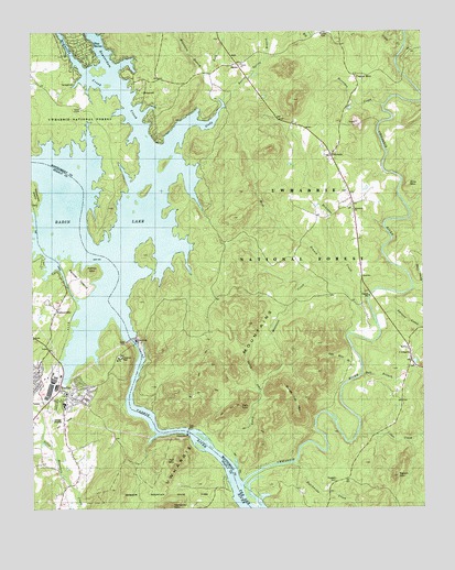 Badin, NC USGS Topographic Map