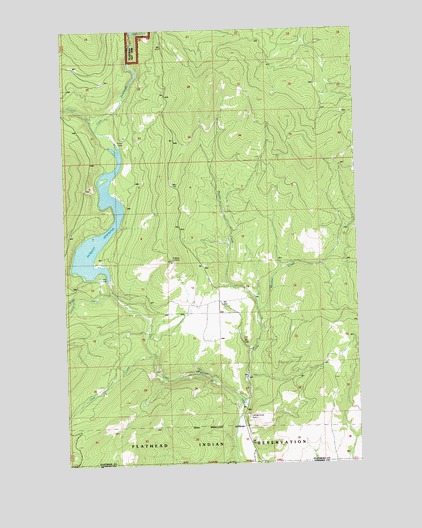 Hubbart Reservoir, MT USGS Topographic Map